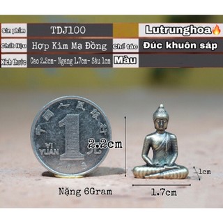 Tượng Phật Thiền (TDJ100)—Chất liệu: Hợp Kim Mạ Đồng