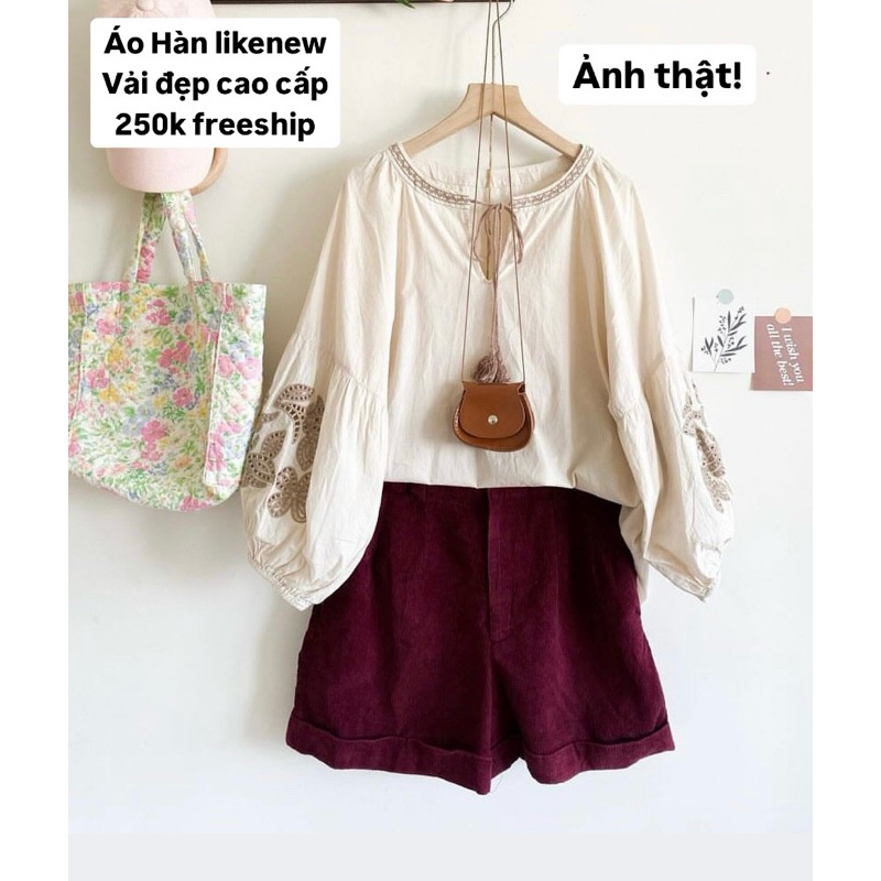 Sơ mi Hàn tay bồng xinh