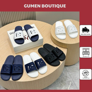Dép Nam DG Mẫu Hót Trend Đế Cao Su Non - Dép Quai Ngang Vân Nổi Logo Chữ DG Hoa Văn Cao Cấp