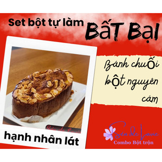 Set bột tự làm Bánh Chuối Bột Nguyên Cám gồm Bột trộn sẵn, nguyên liệu và vật dụng làm bánh chuối - Sén de Lavie