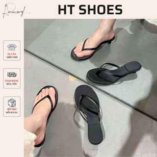 Sandal cao gót Z mũi tròn xỏ ngón quai mảnh chất lụa satin đế cao 3cm phong cách cá tính đi biển dễ phố đồ 061/8766-1
