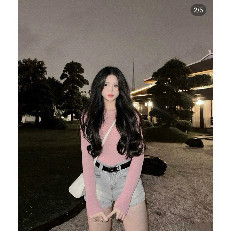 Quần short bò jeans nữ tôn vòng 3 ống rộng lưng cao hack dáng cực xinh | BigBuy360 - bigbuy360.vn