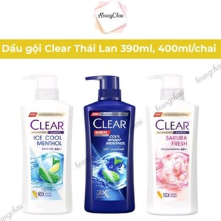 Dầu gội clear Thái Lan 400ml hàng nội địa có lựa chọn
