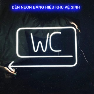  Đèn led neon chỉ dẫn WC 20 x 30 cm màu trắng - 334 
