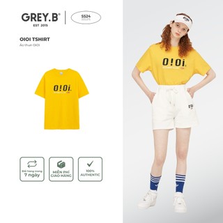Áo Thun Tay Lỡ OIOI GREYB Unisex In Logo Phong Cách Hàn Quốc