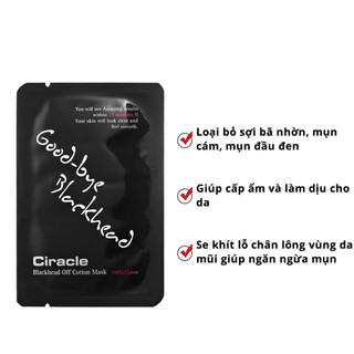   Mặt Nạ Ngừa Mụn Đầu Đen Ciracle Blackhead Off Cotton Mask (1 miếng)