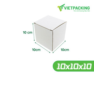 10x10x10 Combo 25 hộp carton trắng nắp gài đựng nến, đựng quà tặng, đồng hồ, mỹ phẩm, hộp carton Vietpacking