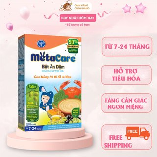 Bột ăn dặm Nutricare Metacare Cua mồng tơi bí đỏ olive