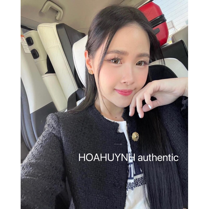 Blazer dạ tweed zara màu đen chuẩn authentic (9276/833/800)