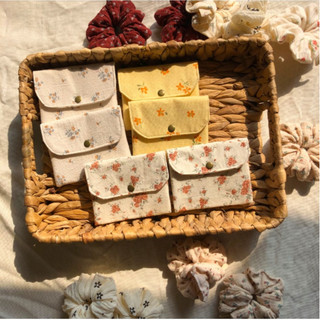 Ví handmade mini 2 ngăn đựng vừa thẻ, đựng tiền, giấy tờ - nhà nhiều lá - ví nữ