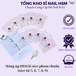 Móng úp lẻ size túi 50 móng màu đục - Phụ kiện đồ nail HSM