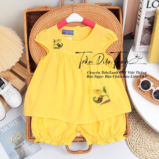 [16-27kg] Bộ đùi hiệu Bảo Ngọc cho bé gái, chất vải tole/lanh CTY Việt Thắng.