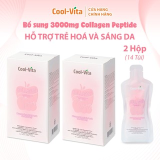 Combo 2 Hộp Nước Uống Collagen Peptide 3000mg Coolvita Giúp Trẻ Hóa Da, Cải Thiện Sức Khỏe Tóc Móng