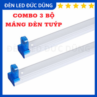 Combo 3 Bộ Máng Đèn Tuýp Led 1M2 0.6M (Dùng lắp đèn tuýp 1m2)