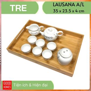 Khay gỗ tre đựng đồ ăn uống trà