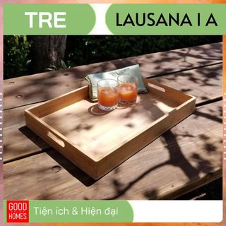 Khay gỗ tre đựng đồ ăn uống trà