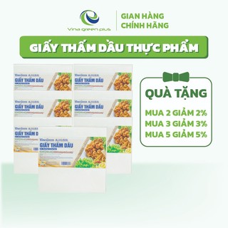 Giấy thấm dầu thực phẩm Vina Green, thấm hút dầu mỡ cực tốt, an toàn thực phẩm, bột gỗ tự nhiên