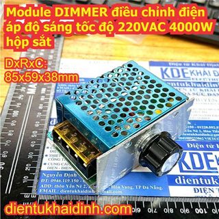 DIMMER 220VAC 4000W, hộp sắt, tải mắc song song với nguồn KDE2465