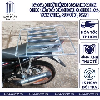 Ba ga Chở Hàng Sắt Đặc 66cm x 60cm Lớn Nam Phát Baga Chở Đồ Trở Hàng Paga Bara Ba ra 3ga Cho Hang Thồ