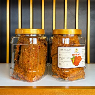 Khô Bò Miếng Củ Chi, Thịt Bò Khô Tasty Hũ Vuông 500GR