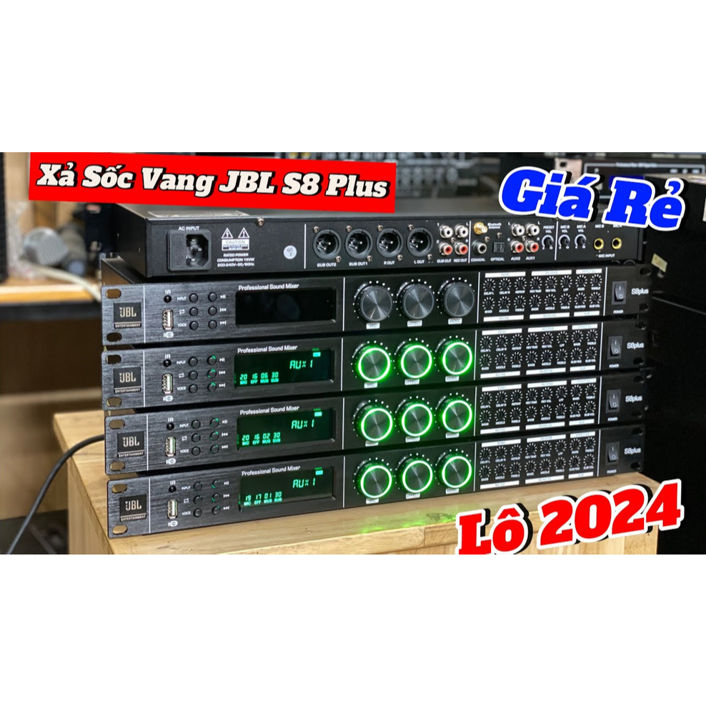 (XẢ SỐC) VANG CƠ LAI SỐ JBL S8 Plus NEW 2024 . Giá Rẻ ECHO ,REVERB Cực Mượt ,Chống Hú Tự Động ,Chip Xử Lý Mới 48bit DSP