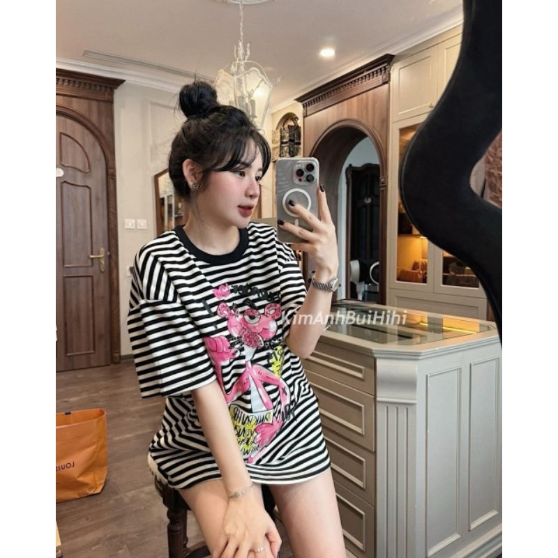 ÁO PULL KẺ CỘC TAY HÌNH SƯ TỬ