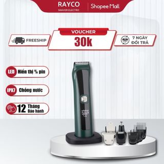 Tông đơ cắt tóc không dây Rayco RK 996 tạo kiểu tóc chuyên nghiệp màn hình LCD
