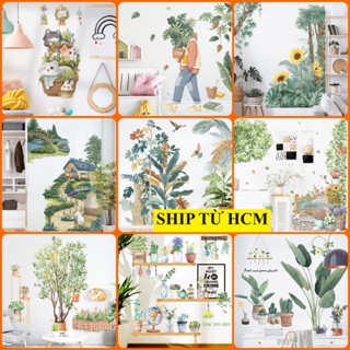   HCM  TRANH DECAL TRANH DÁN TƯỜNG PHONG CẢNH,TRANH DÁN CÂY XANH TRANG TRÍ THEO PHONG CÁCH MỚI 2024 