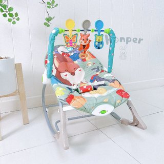 Ghế nhún bập bênh, ghế rung cao cấp cho bé có thanh đồ chơi