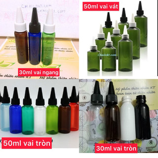Chai nhựa nắp nhọn 30ml 50ml, chai nhựa chiết mỹ phẩm
