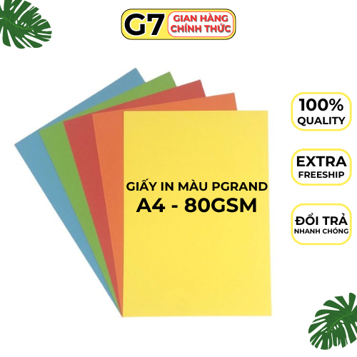 Giấy photo màu A4 PGRAND,giấy in màu A4 (500tờ/ram)