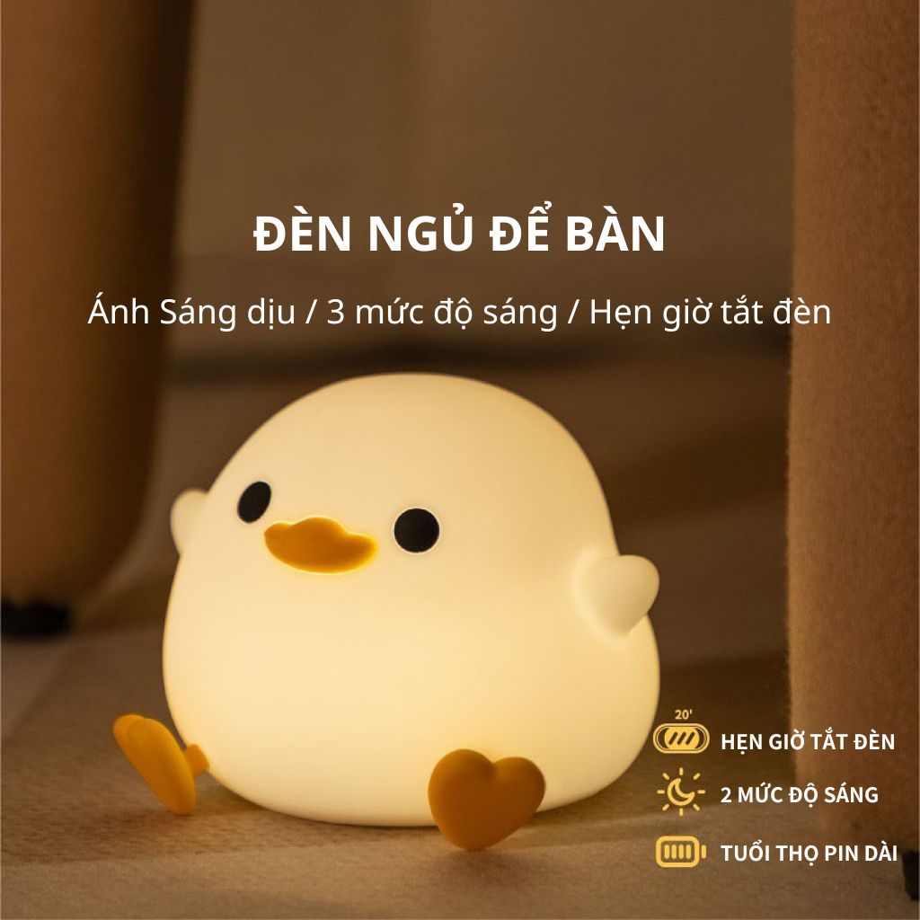 Đèn ngủ để bàn cảm ứng tích điện, đèn led decor phòng ngủ cute silicon mềm kiểu dáng dễ thương trang trí bàn học | BigBuy360 - bigbuy360.vn