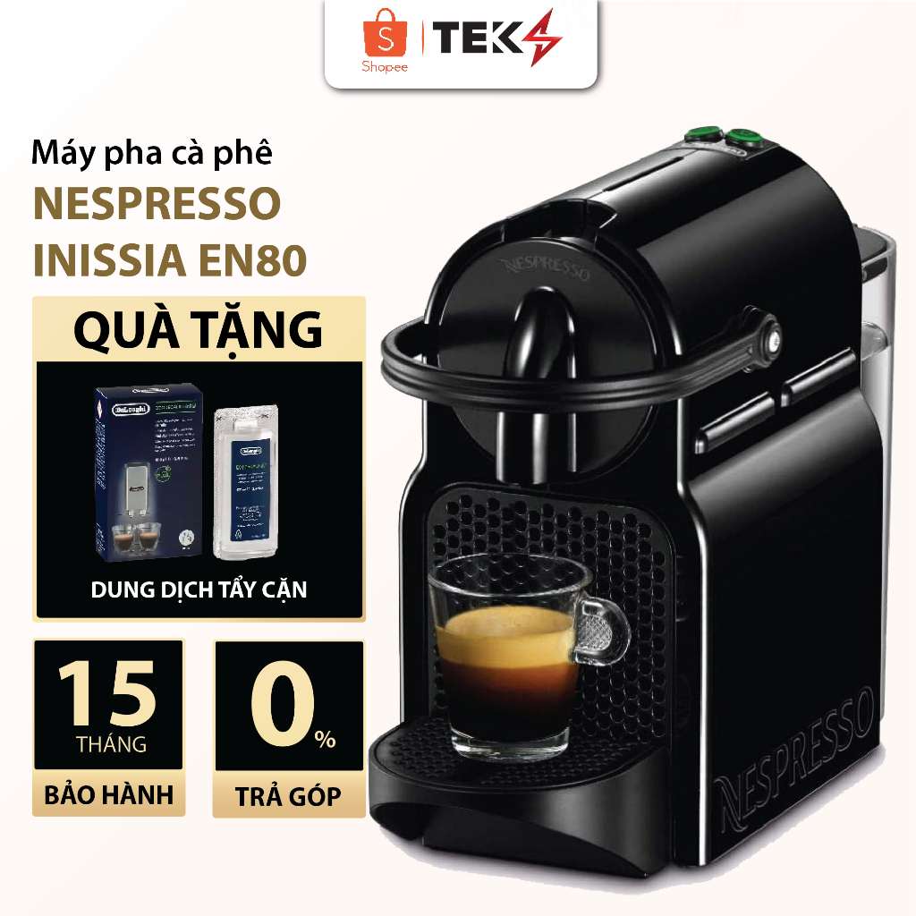 Máy pha Cà phê viên nén tự động Nespresso Inissia EN80, Công suất 1260W, Áp suất 19 bar