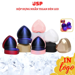 Hộp đựng nhẫn có đèn Trái tim TEGAN hộp nhẫn JSP nhận in LOGO có đèn hộp đựng nhẫn đôi nhẫn cưới.