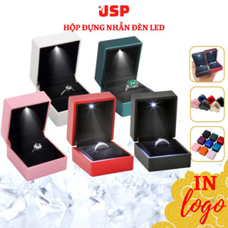 Hộp nhẫn có đèn Led JSP cao cấp nhận in LOGO hộp đựng nhẫn cưới hộp nhẫn đôi trang sức JSP