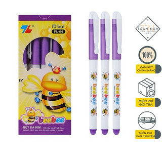 Bút dạ kim thiên long - điểm 10 - fl-04 beebee đầu bi 0.3mm màu tím