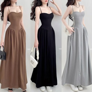 Đầm dự tiệc 2 dây dáng dài midi Emilyshop (T)