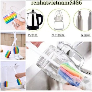 Cọ rửa ly, bình nước, bình sữa, cốc chén 7 màu