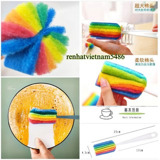 Cọ rửa ly, bình nước, bình sữa, cốc chén 7 màu