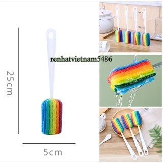Cọ rửa ly, bình nước, bình sữa, cốc chén 7 màu