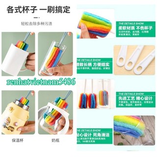 Cọ rửa ly, bình nước, bình sữa, cốc chén 7 màu