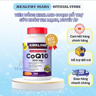 Viên uống kirkland coq10 300mg 100 viên, hỗ trợ sức khỏe tim mạch ổn định huyết áp - healthymars