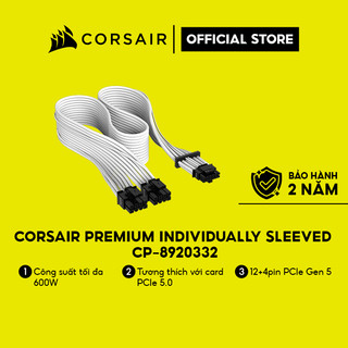 Dây cáp nguồn Corsair Premium Individually Sleeved 12+4pin PCIe Gen 5 12VHPWR 600W cable,Type 4 / CP-8920332