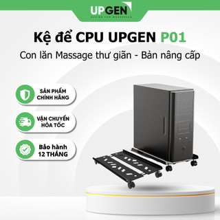 Chân đế pc upgen p01 - chân để cpu - kệ đỡ cpu đứng có bánh xe và lỗ tản nhiệt không thấm nước