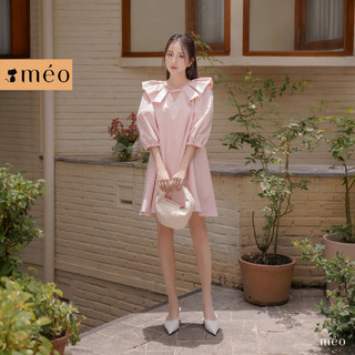 Váy Mini Eris Méo shop thiết kế, đầm suông cách điệu  tay bồng kiểu dáng xinh xắn