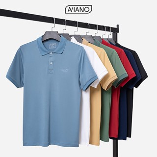 Combo 2 Áo Polo AVIANO Trơn Basic, Áo Thun Nam Chất Liệu Poly Thấm Hút Mồ Hôi