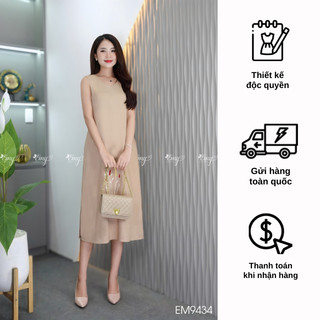 Đầm EMY EM9434 Suông Sát Nách Thêu Hoa