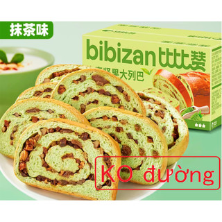 Bánh mì ngũ cốc bánh mì nguyên cám không đường Bibizan bánh mì matcha