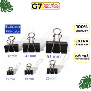 Hộp kẹp tài liệu đen (12cái), Kẹp bướm đủ size 15mm 19mm 25mm 32mm 41mm 51mm