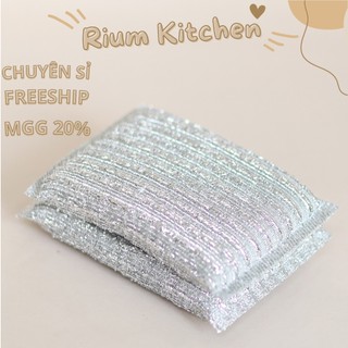 Combo 2 cước rửa chén lớn dày chuyên rửa nồi chảo chống dính cao cấp MRC04R - Miếng rửa chén Cuoc rua chen